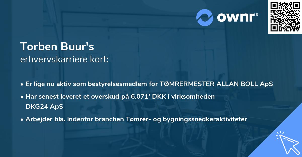 Torben Buur's erhvervskarriere kort