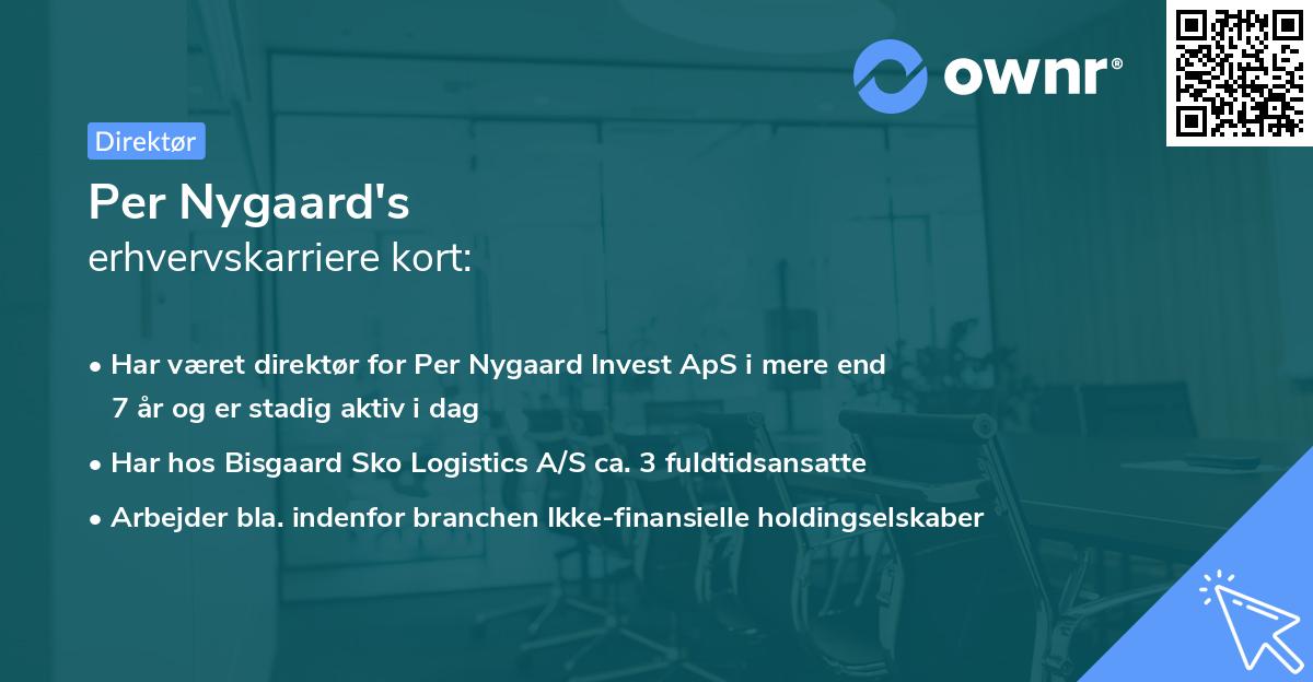 Per Nygaard's erhvervskarriere kort