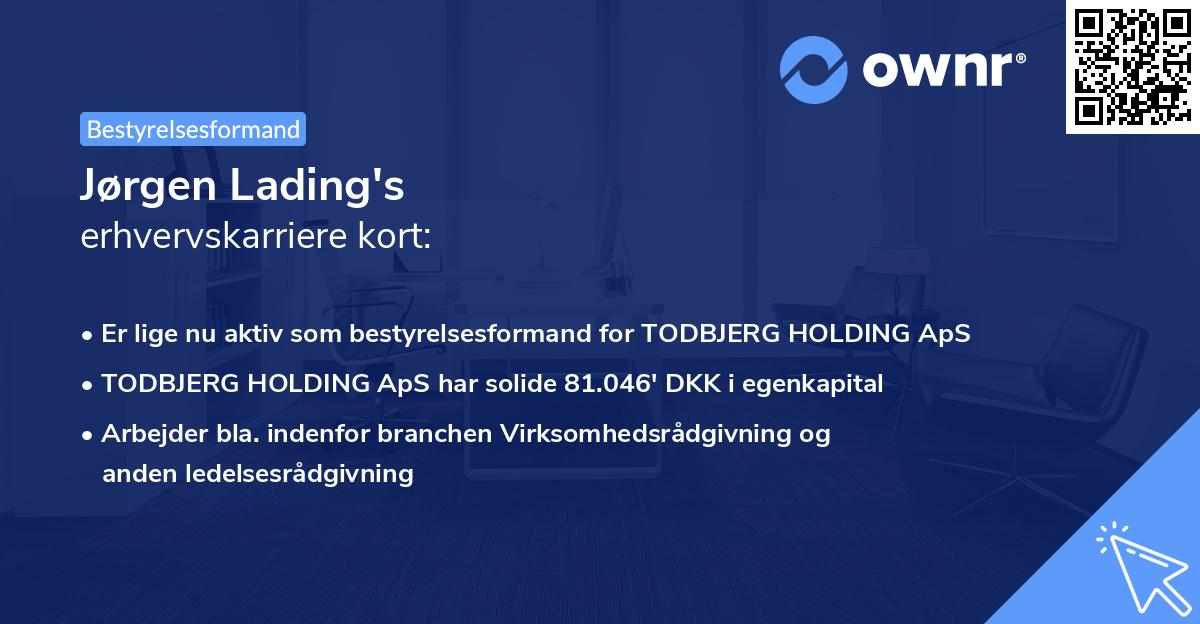 Jørgen Lading's erhvervskarriere kort