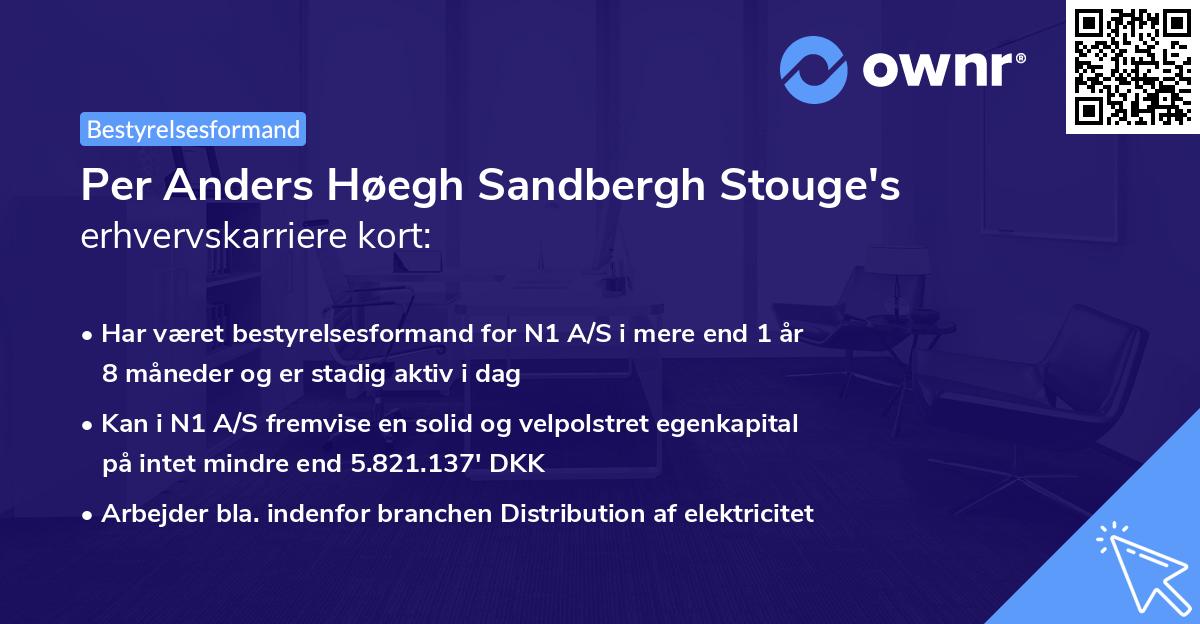 Per Anders Høegh Sandbergh Stouge's erhvervskarriere kort