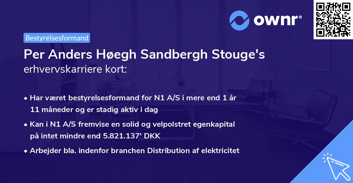 Per Anders Høegh Sandbergh Stouge's erhvervskarriere kort