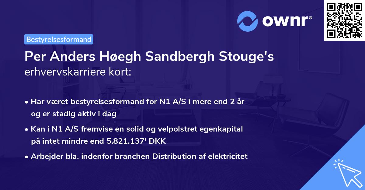 Per Anders Høegh Sandbergh Stouge's erhvervskarriere kort