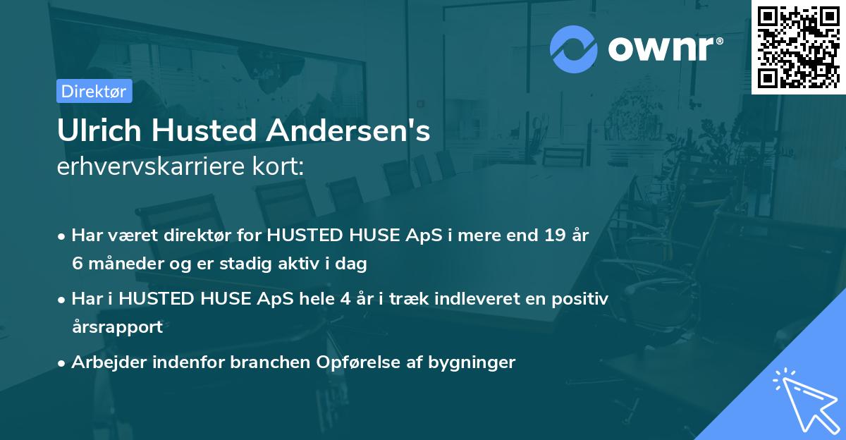 Ulrich Husted Andersen's erhvervskarriere kort