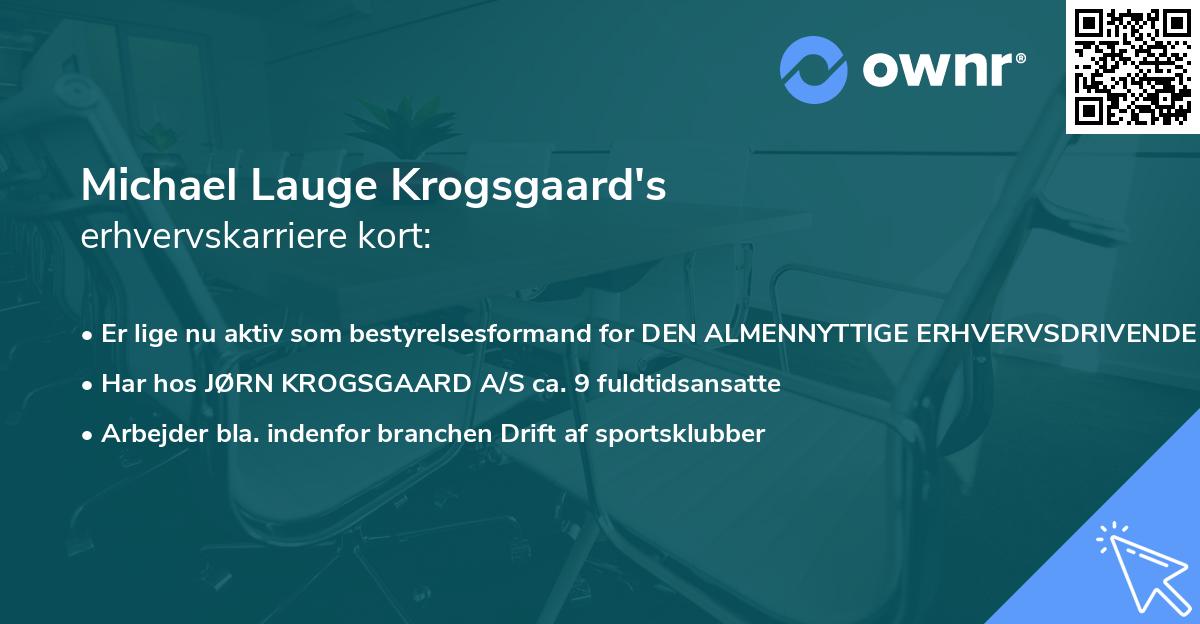 Michael Lauge Krogsgaard's erhvervskarriere kort