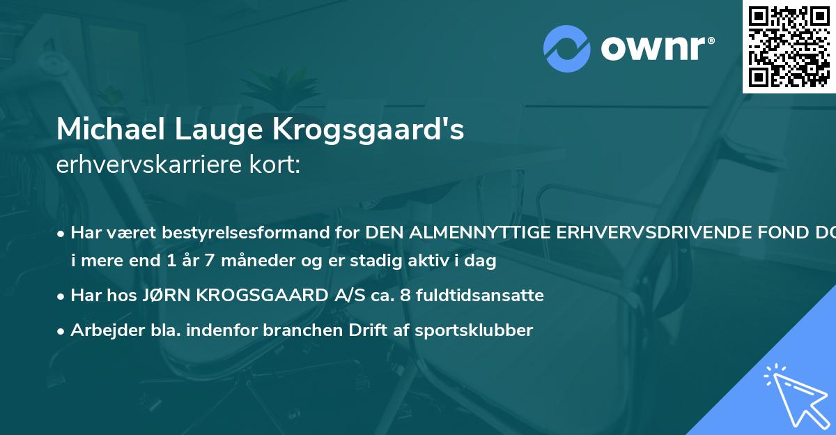 Michael Lauge Krogsgaard's erhvervskarriere kort