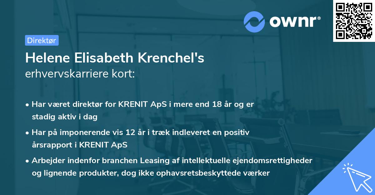 Helene Elisabeth Krenchel's erhvervskarriere kort