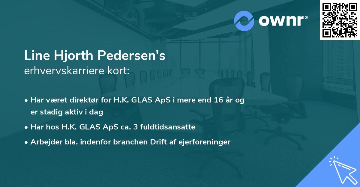 Line Hjorth Pedersen's erhvervskarriere kort