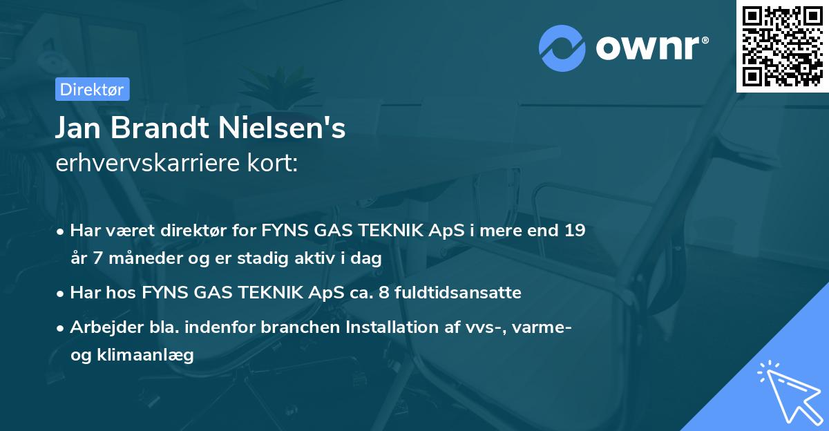 Jan Brandt Nielsen's erhvervskarriere kort