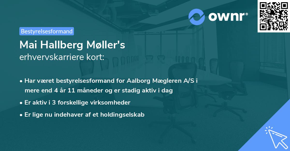 Mai Hallberg Møller's erhvervskarriere kort