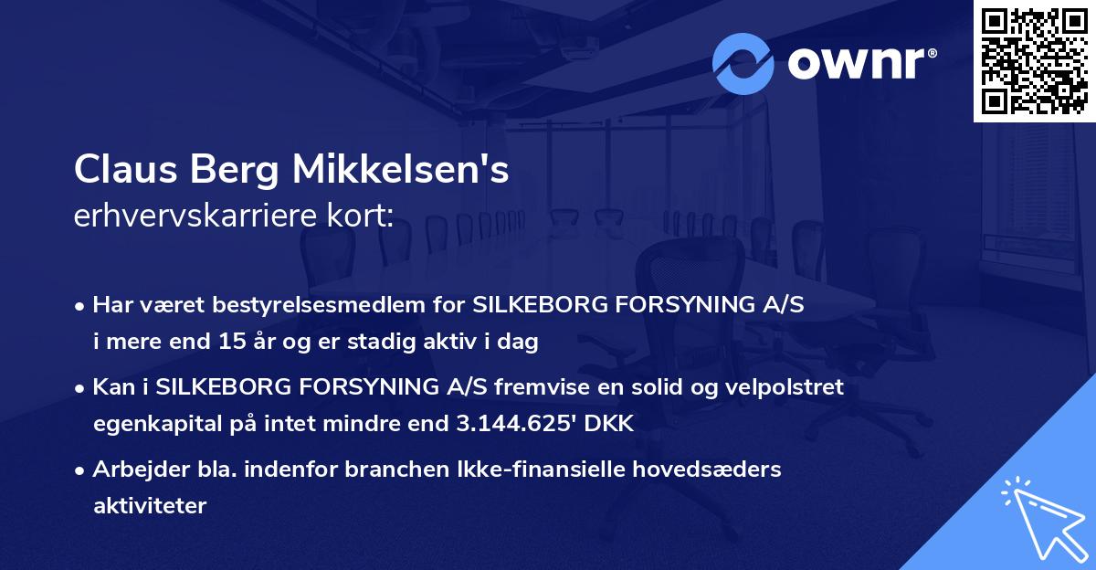 Claus Berg Mikkelsen's erhvervskarriere kort