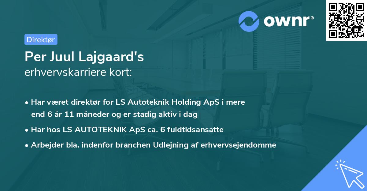 Per Juul Lajgaard's erhvervskarriere kort