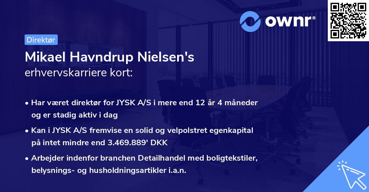 Mikael Havndrup Nielsen's erhvervskarriere kort