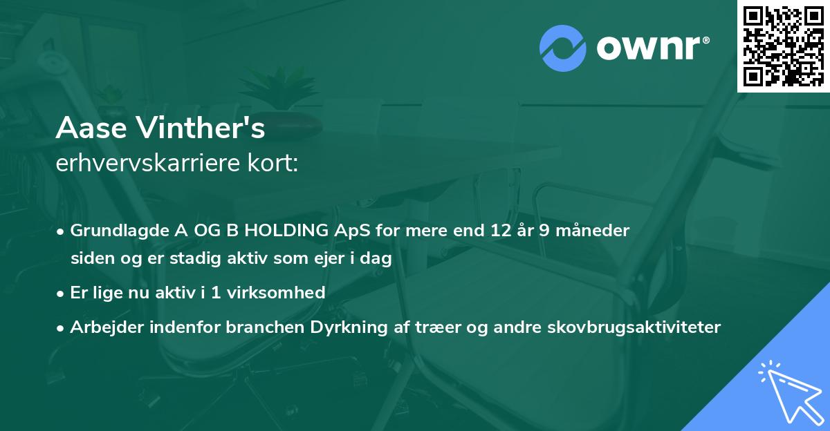 Aase Vinther's erhvervskarriere kort