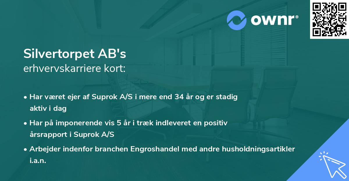 Silvertorpet AB's erhvervskarriere kort