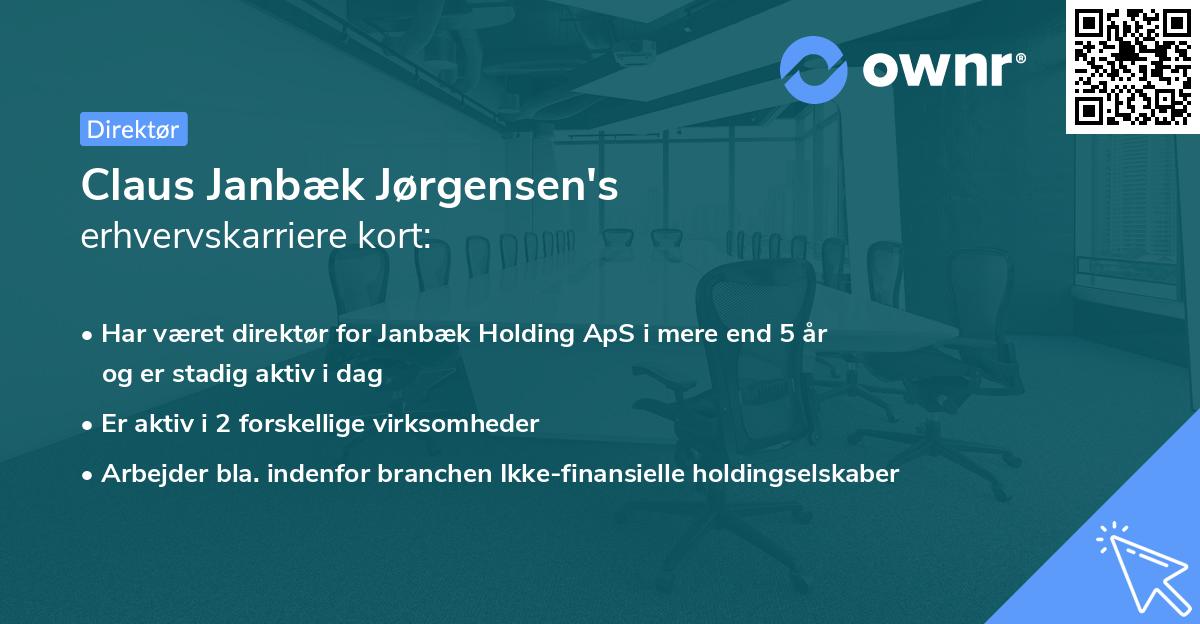 Claus Janbæk Jørgensen's erhvervskarriere kort
