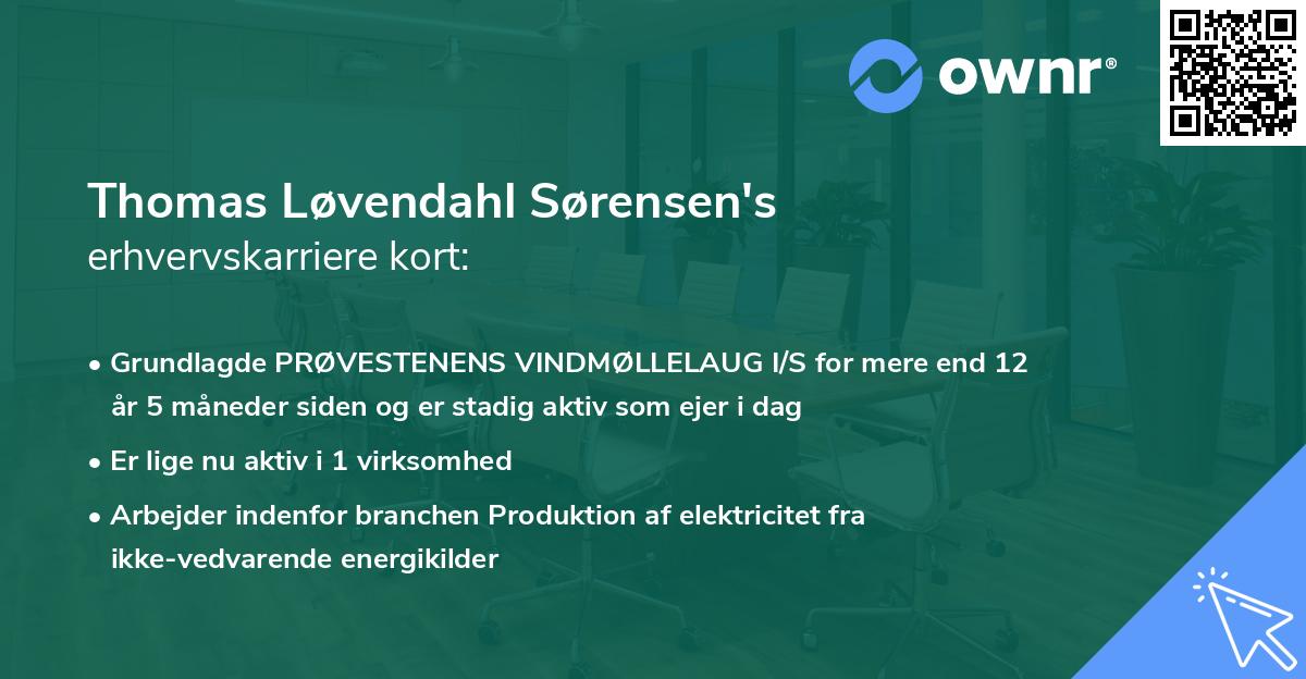 Thomas Løvendahl Sørensen's erhvervskarriere kort