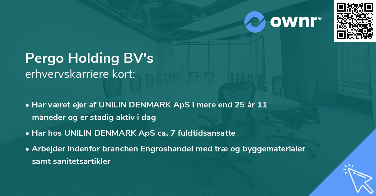 Pergo Holding BV's erhvervskarriere kort