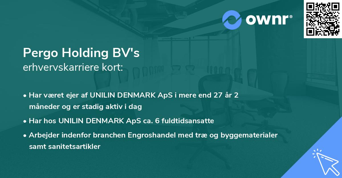 Pergo Holding BV's erhvervskarriere kort