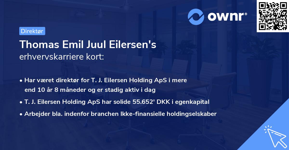 Thomas Emil Juul Eilersen's erhvervskarriere kort