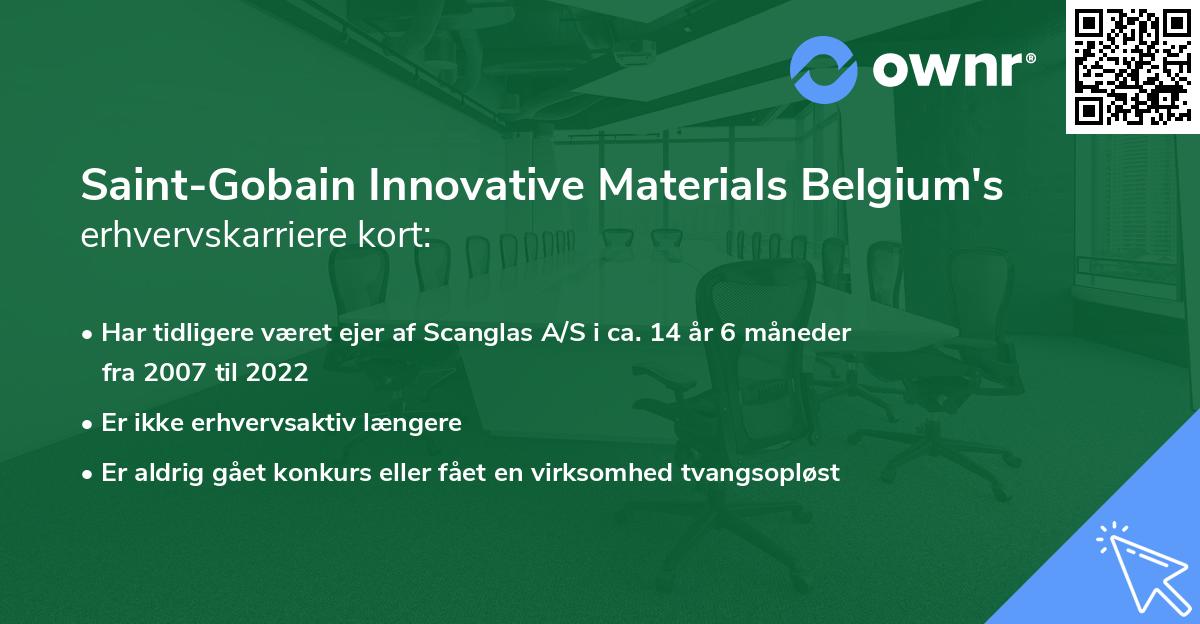 Saint-Gobain Innovative Materials Belgium's erhvervskarriere kort