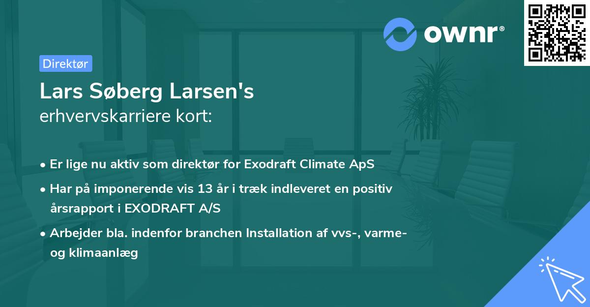 Lars Søberg Larsen's erhvervskarriere kort