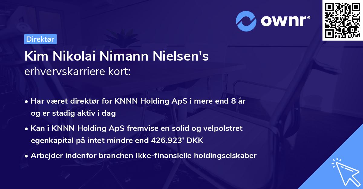 Kim Nikolai Nimann Nielsen's erhvervskarriere kort