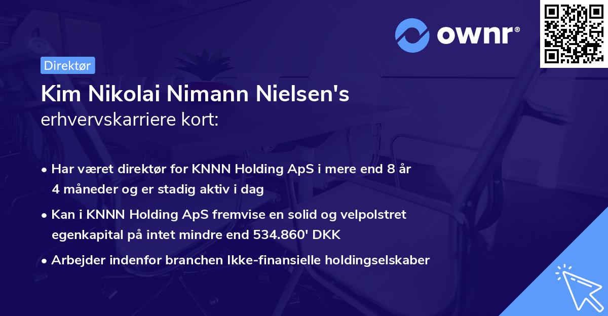 Kim Nikolai Nimann Nielsen's erhvervskarriere kort