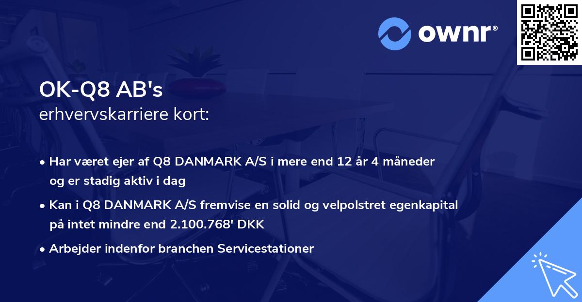 OK-Q8 AB's erhvervskarriere kort