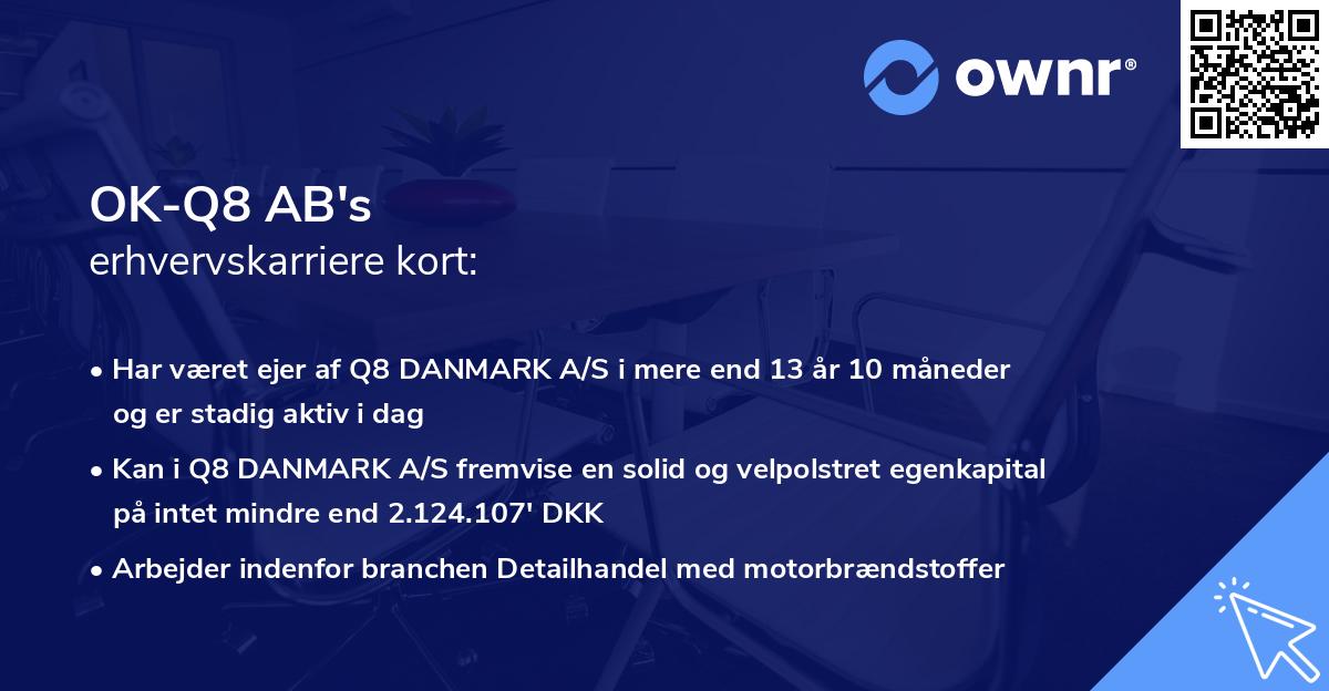 OK-Q8 AB's erhvervskarriere kort
