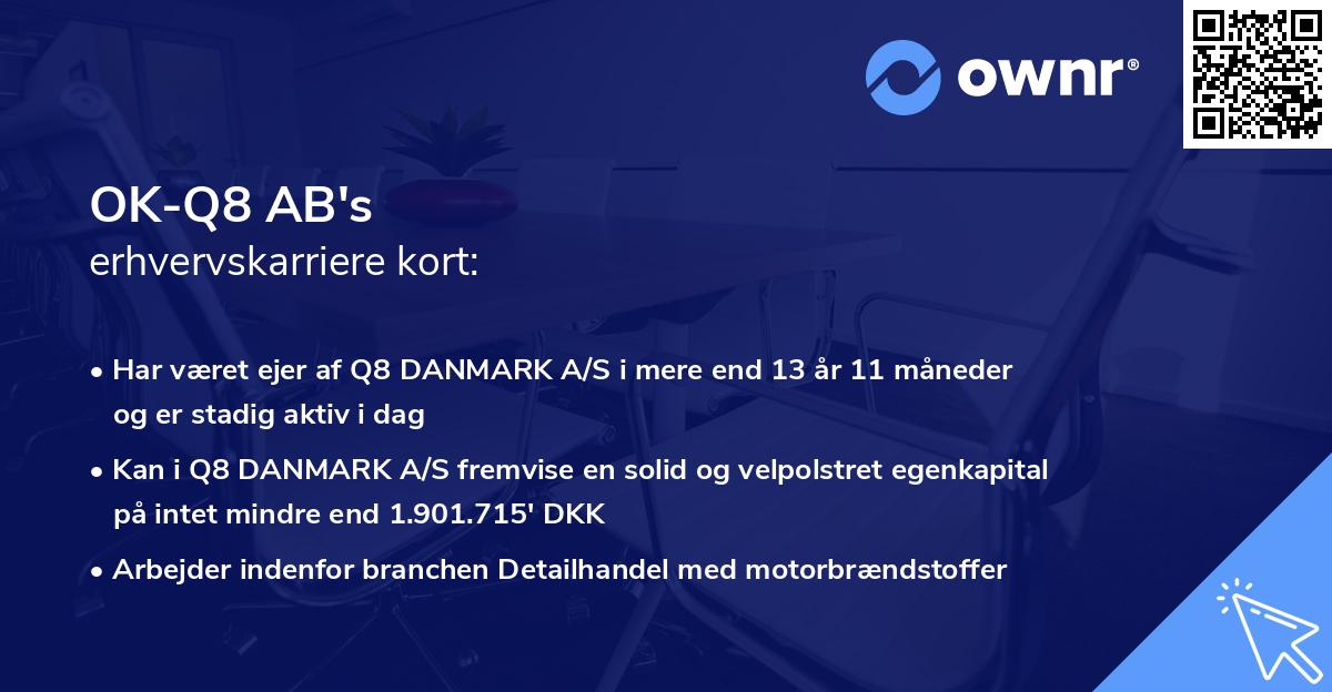 OK-Q8 AB's erhvervskarriere kort