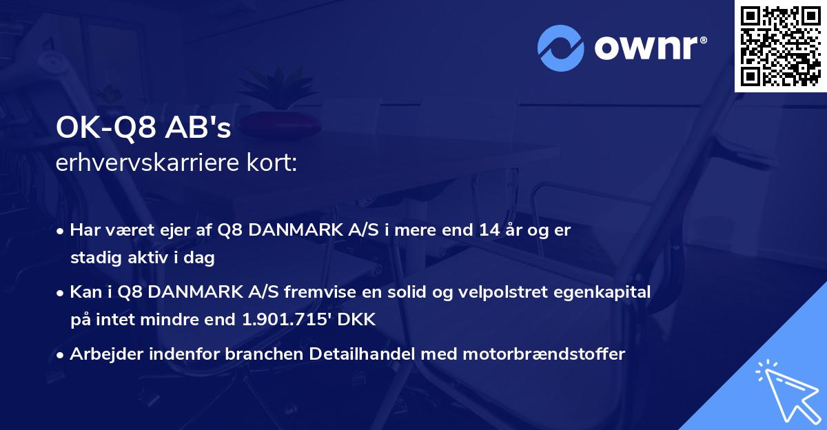 OK-Q8 AB's erhvervskarriere kort
