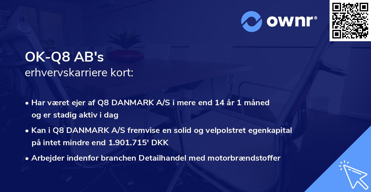 OK-Q8 AB's erhvervskarriere kort