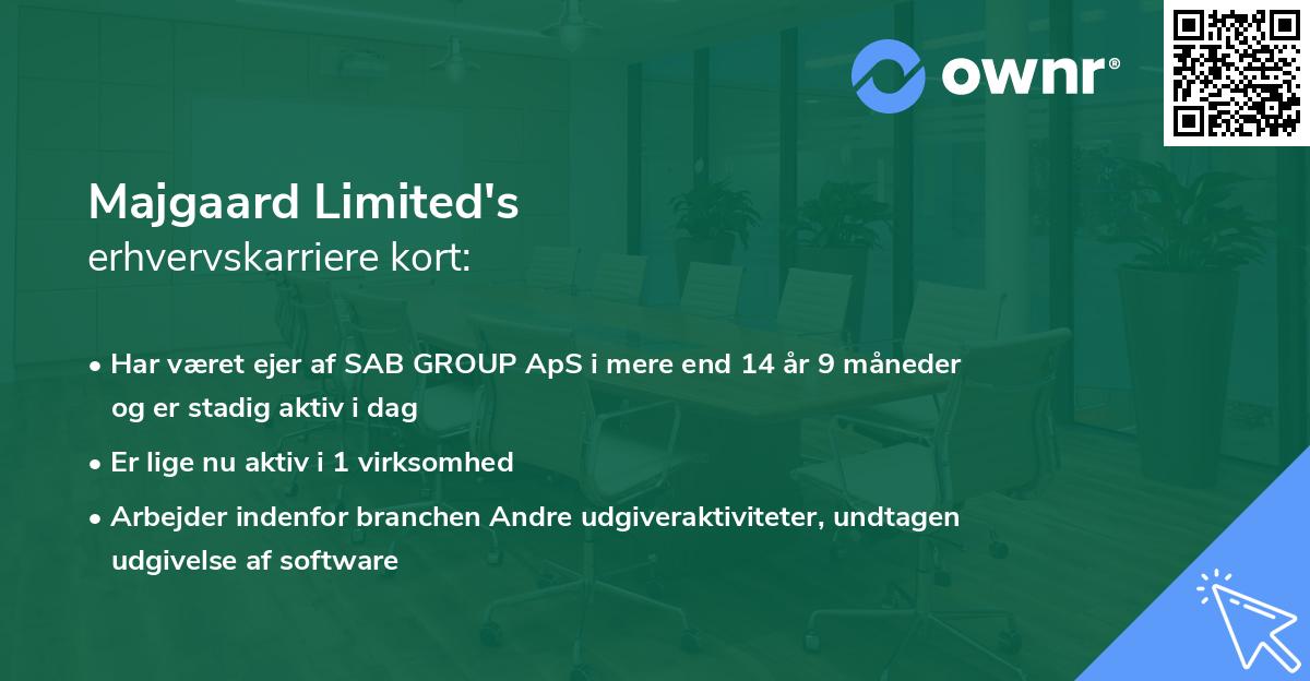 Majgaard Limited's erhvervskarriere kort