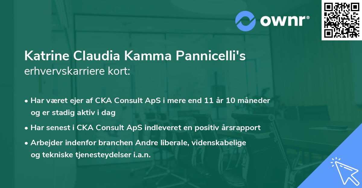 Katrine Claudia Kamma Pannicelli's erhvervskarriere kort