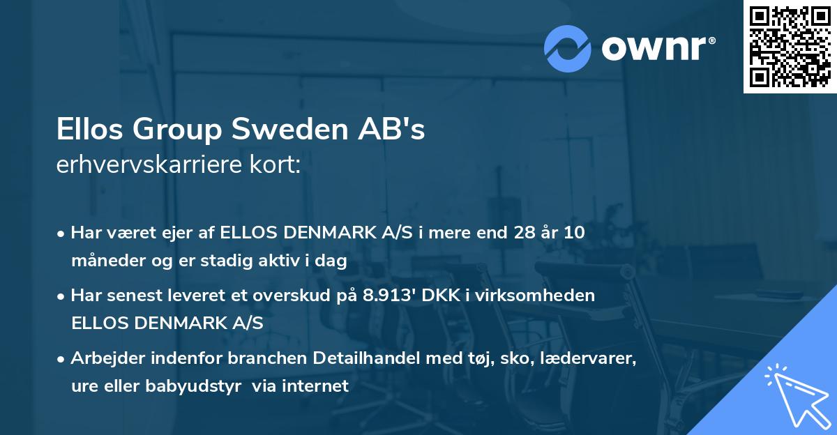 Ellos Group Sweden AB's erhvervskarriere kort