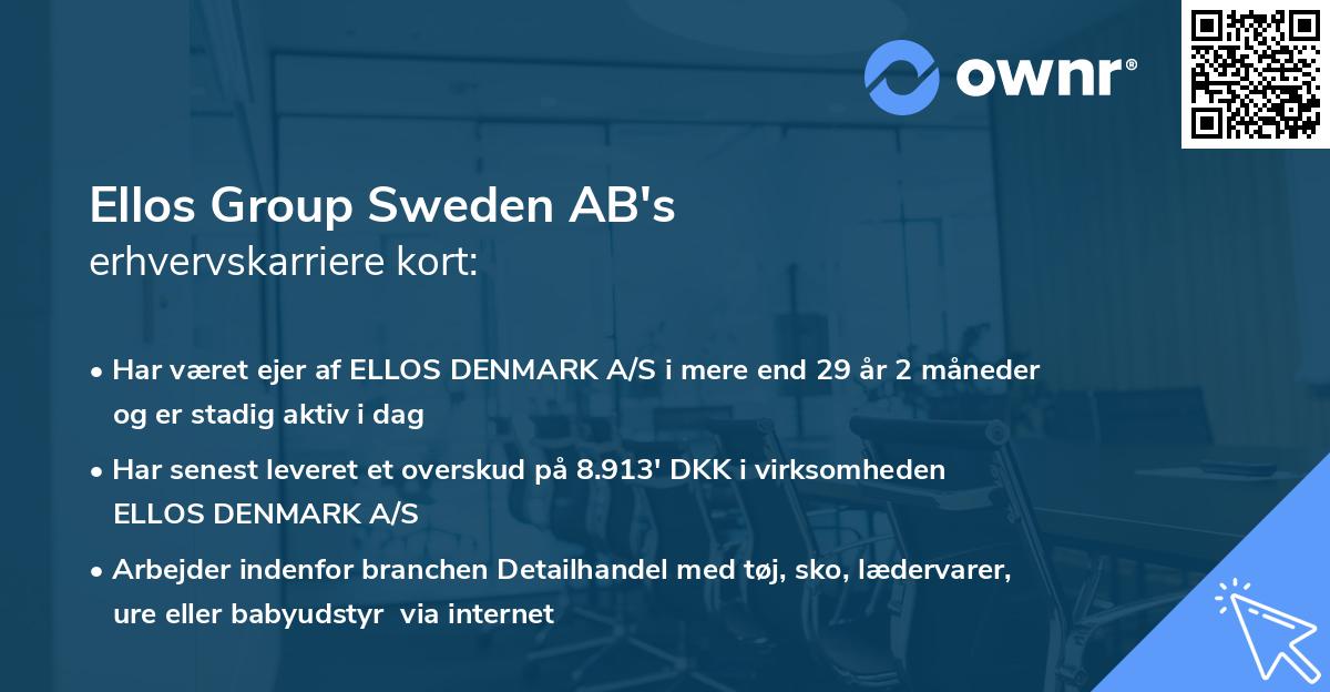 Ellos Group Sweden AB's erhvervskarriere kort