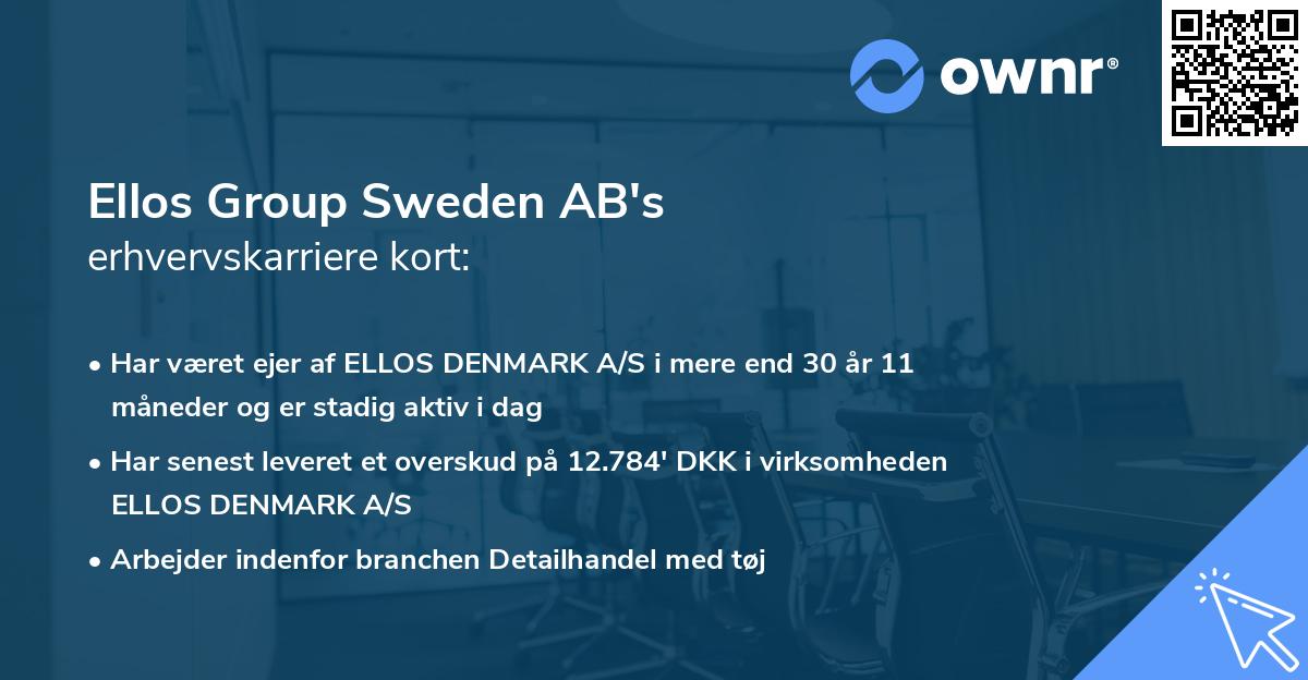 Ellos Group Sweden AB's erhvervskarriere kort