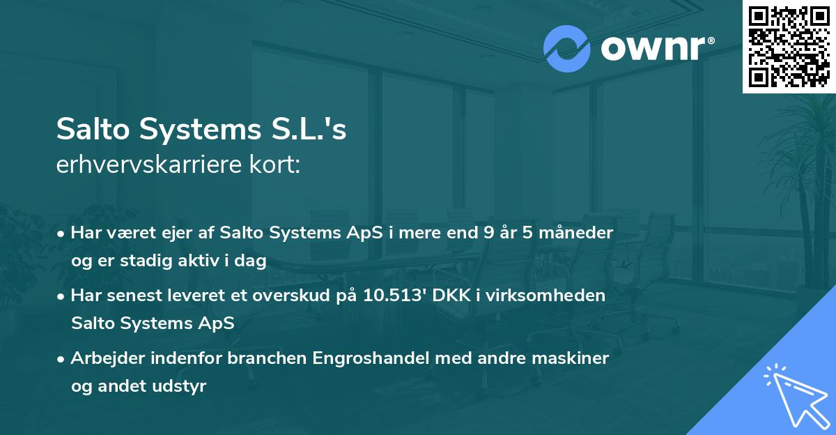 Salto Systems S.L.'s erhvervskarriere kort