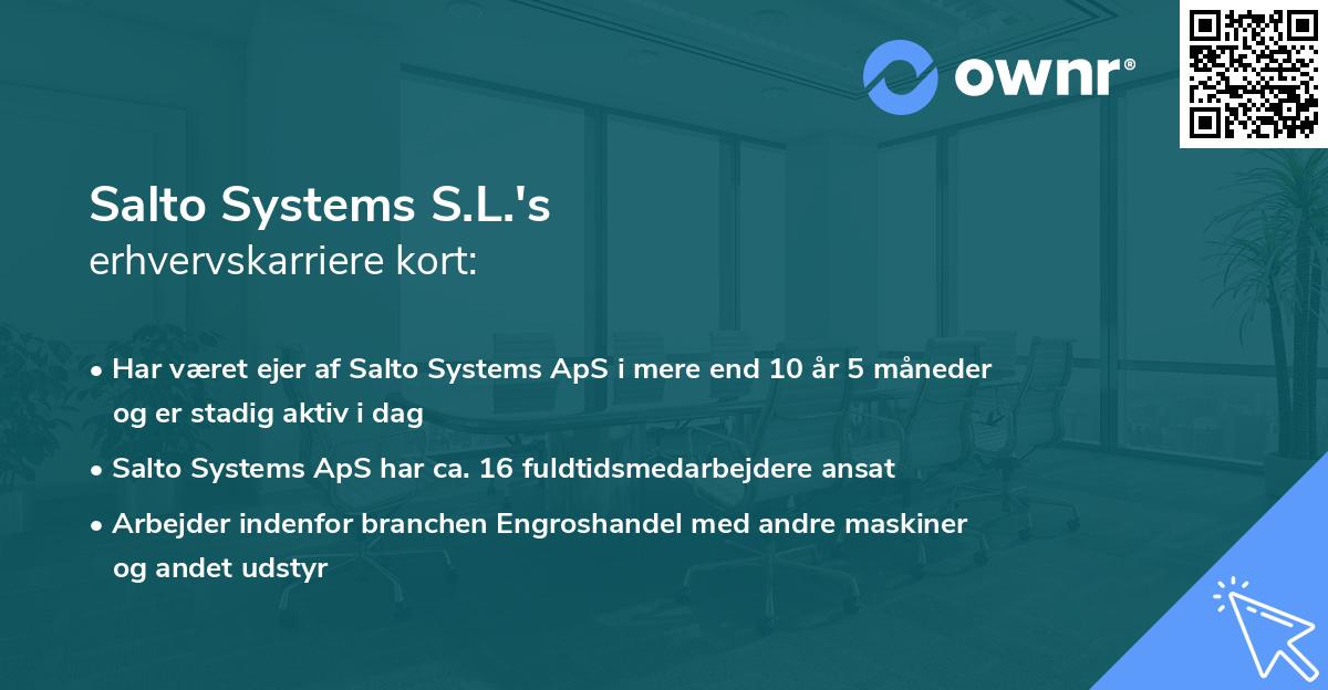 Salto Systems S.L.'s erhvervskarriere kort
