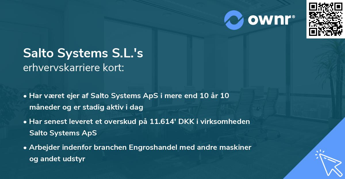 Salto Systems S.L.'s erhvervskarriere kort