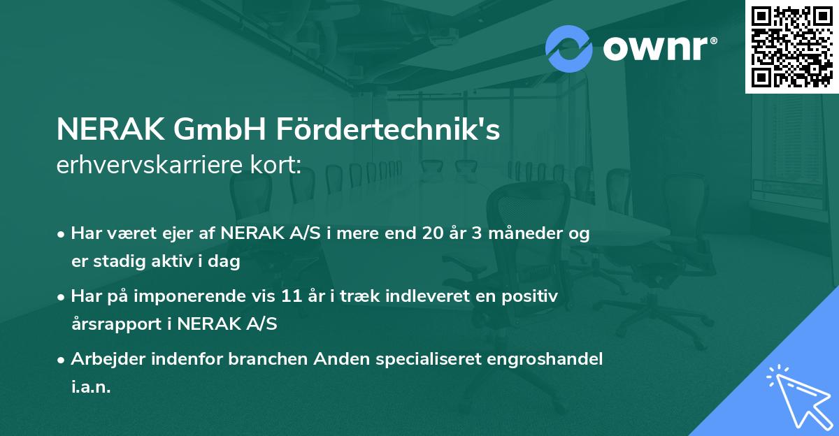 NERAK GmbH Fördertechnik's erhvervskarriere kort