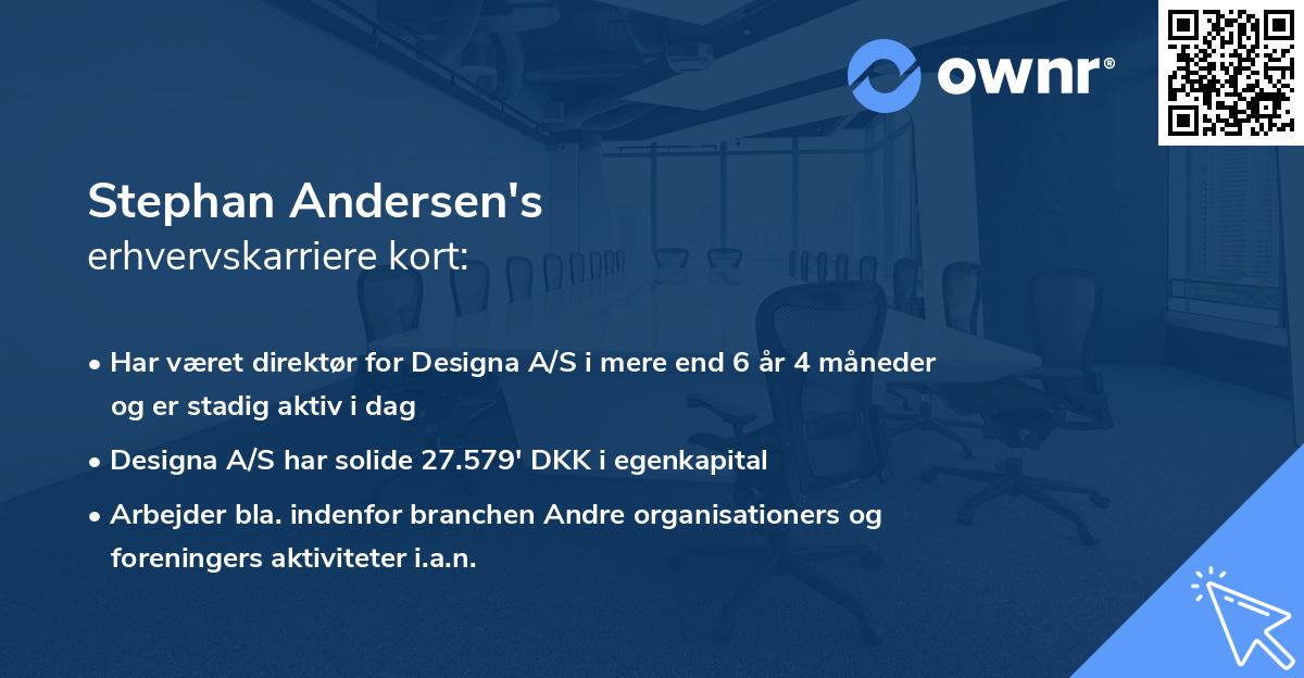Stephan Andersen's erhvervskarriere kort