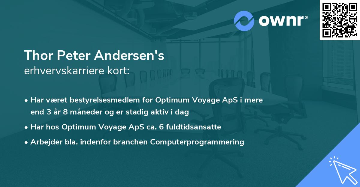 Thor Peter Andersen's erhvervskarriere kort