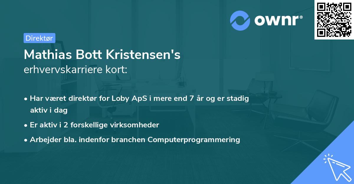 Mathias Bott Kristensen's erhvervskarriere kort