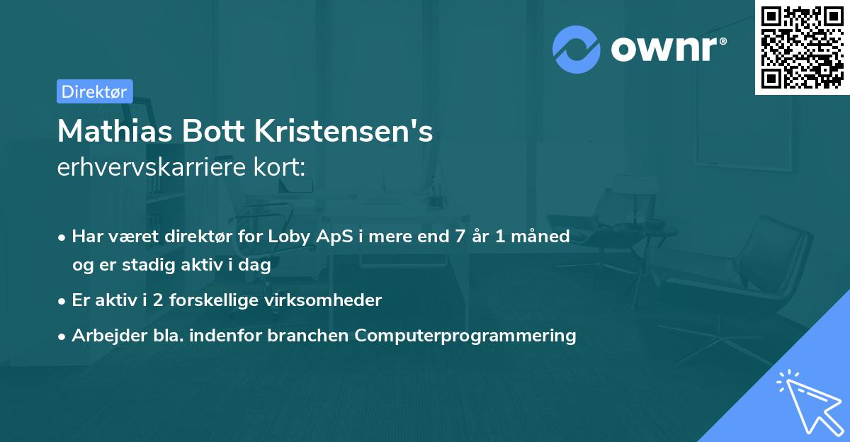 Mathias Bott Kristensen's erhvervskarriere kort
