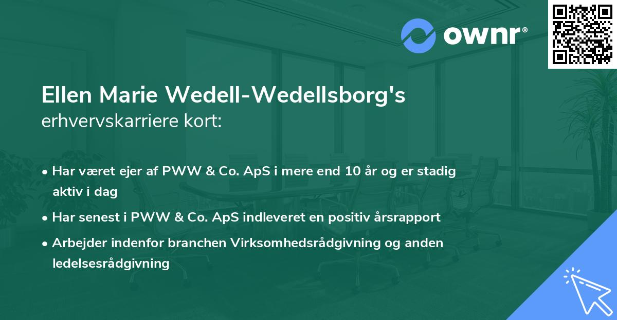 Ellen Marie Wedell-Wedellsborg's erhvervskarriere kort