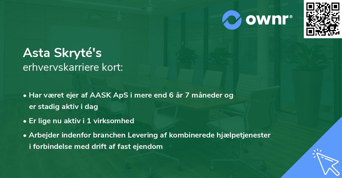 Asta Skryté's erhvervskarriere kort