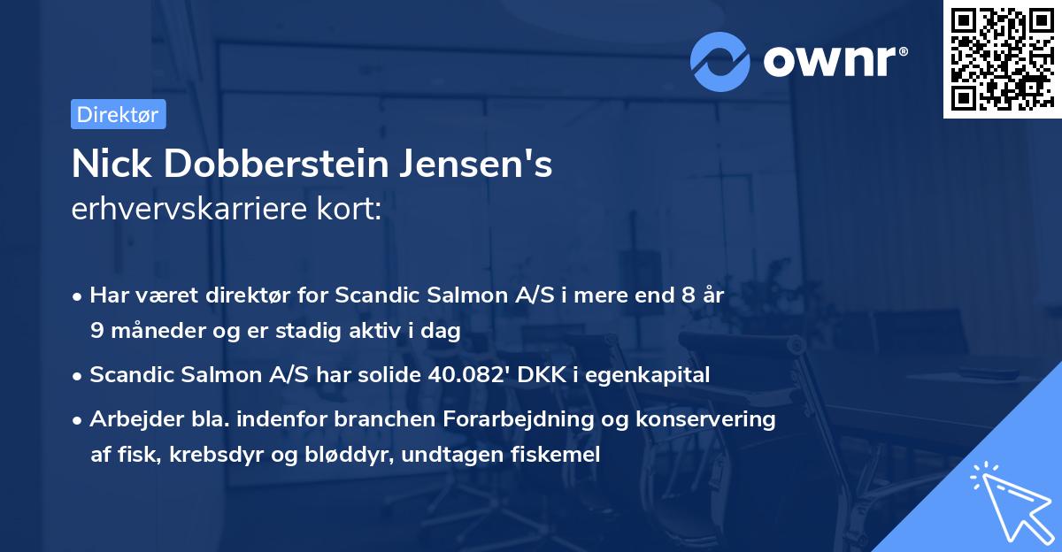 Nick Dobberstein Jensen's erhvervskarriere kort