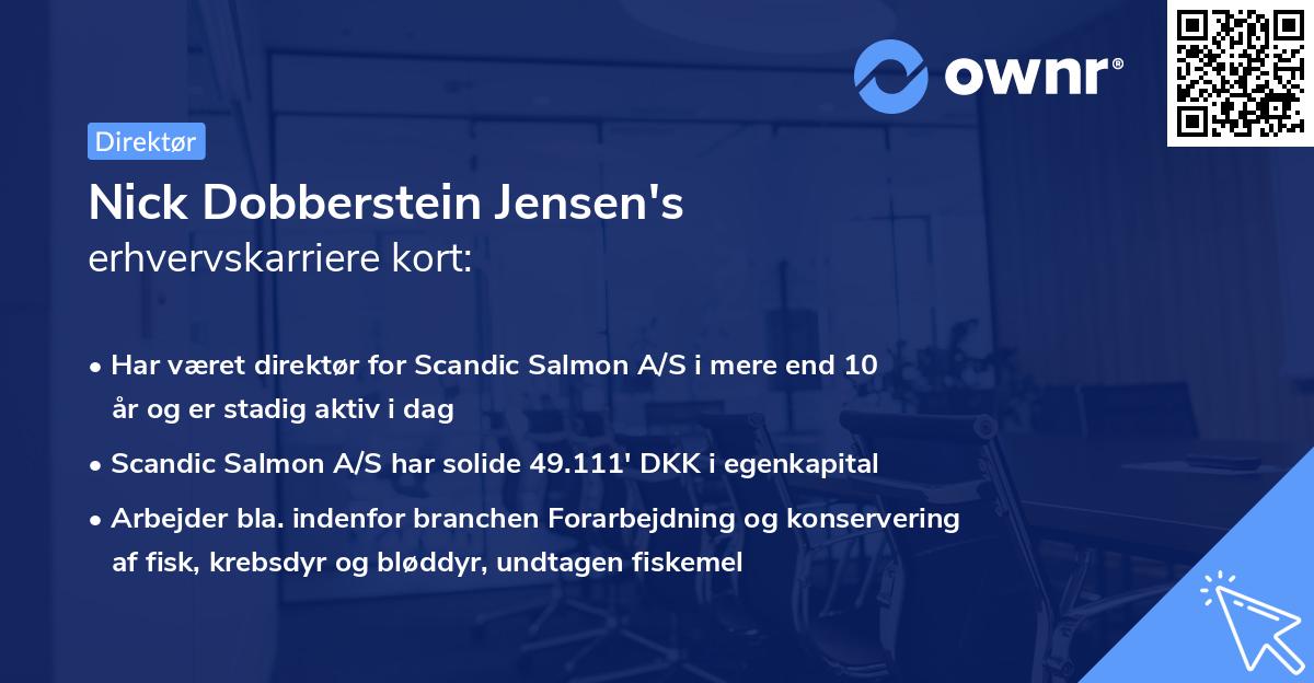 Nick Dobberstein Jensen's erhvervskarriere kort