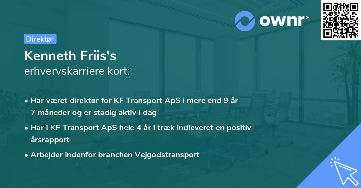 Kenneth Friis's erhvervskarriere kort